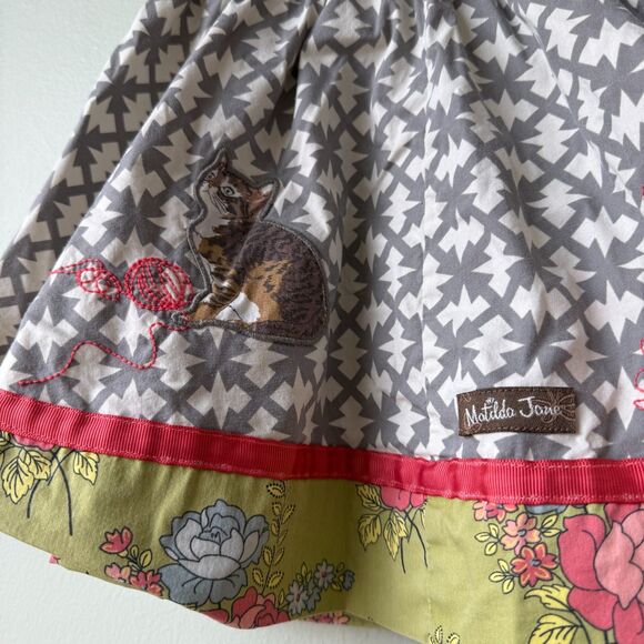 Girls Matilda Jane Pretty‎ Kitty Skirt sz 6 - Picture 3 of 4
